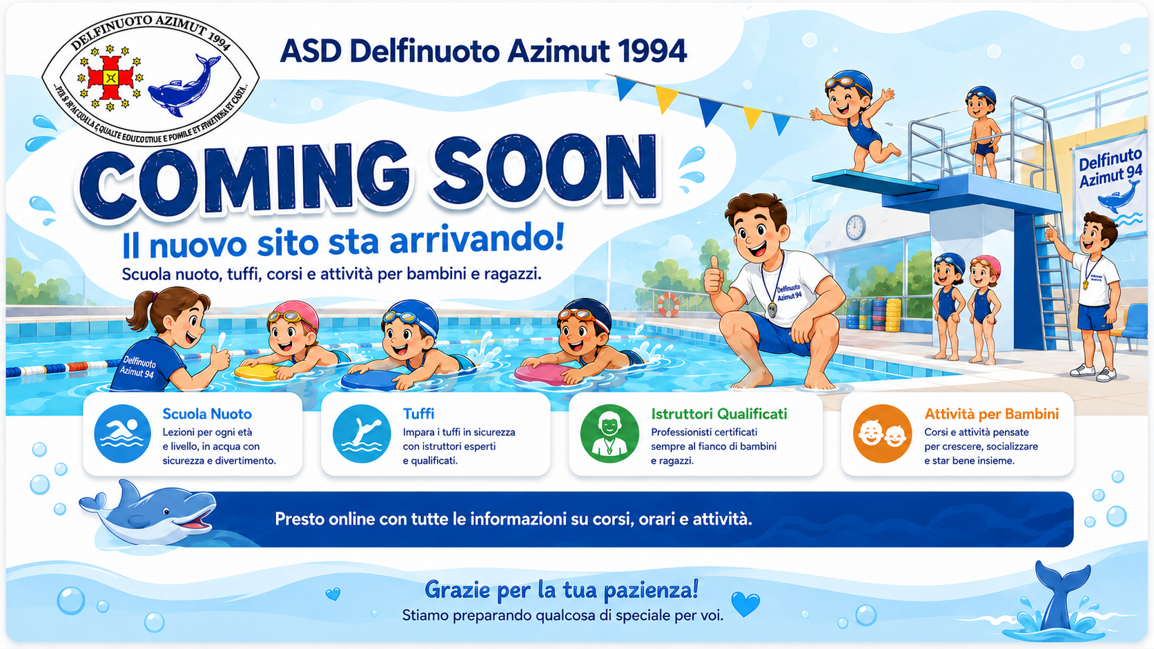 ASD Delfinuoto Azimut 1994 - Il nuovo sito sta arrivando